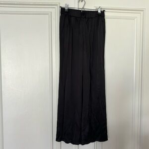 Satin Wide-Leg Pants